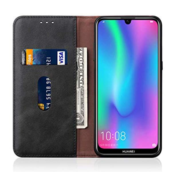 Huawei Y6 2019 - Exklusivt Slittåligt Plånboksfodral LEMAN