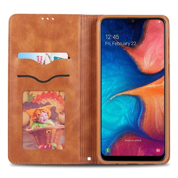 Samsung Galaxy A20E - Retro Skyddande Plånboksfodral