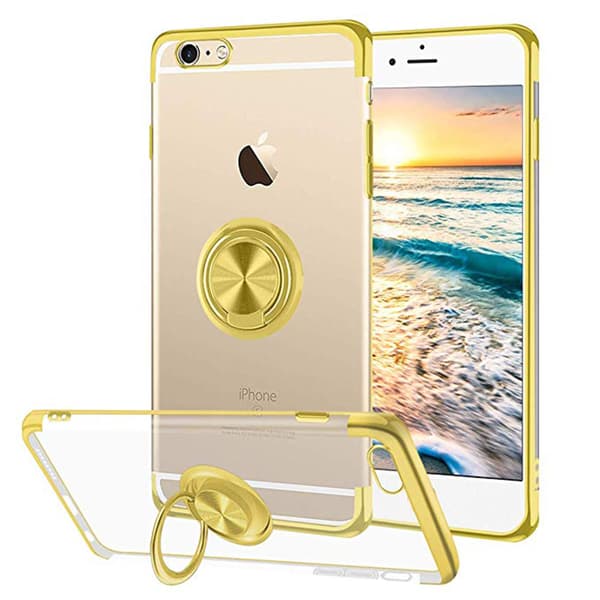 Silikonskal med Ringhållare - iPhone 5/5S Guld