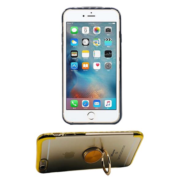 Exklusivt Silikonskal med Ringhållare - iPhone 5/5S Roséguld