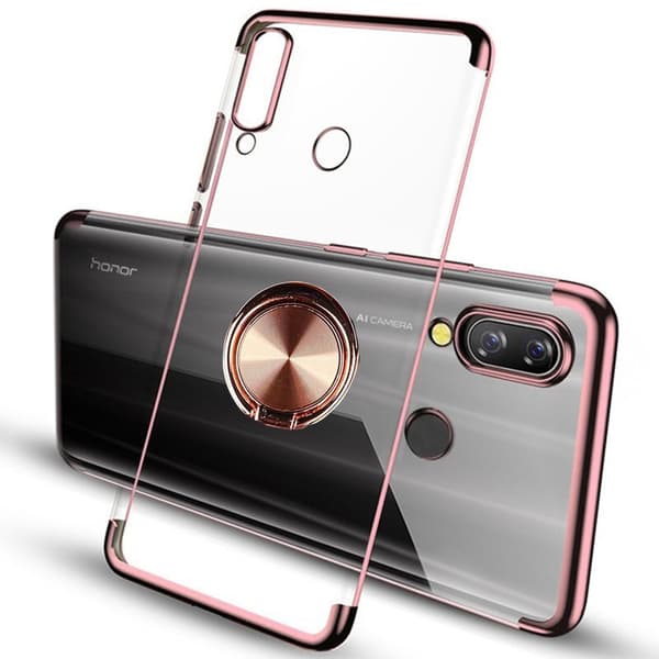 Exklusivt Silikonskal med Ringhållare - Huawei P Smart 2019