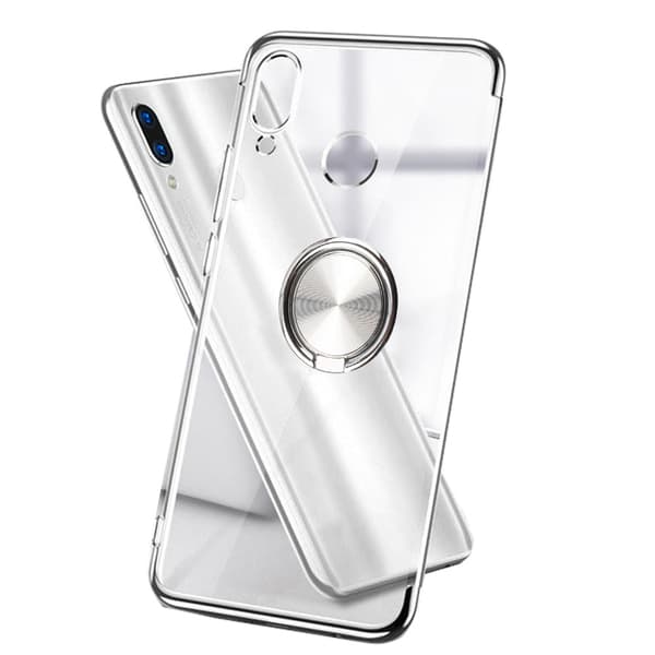 Exklusivt Silikonskal med Ringhållare - Huawei P Smart 2019