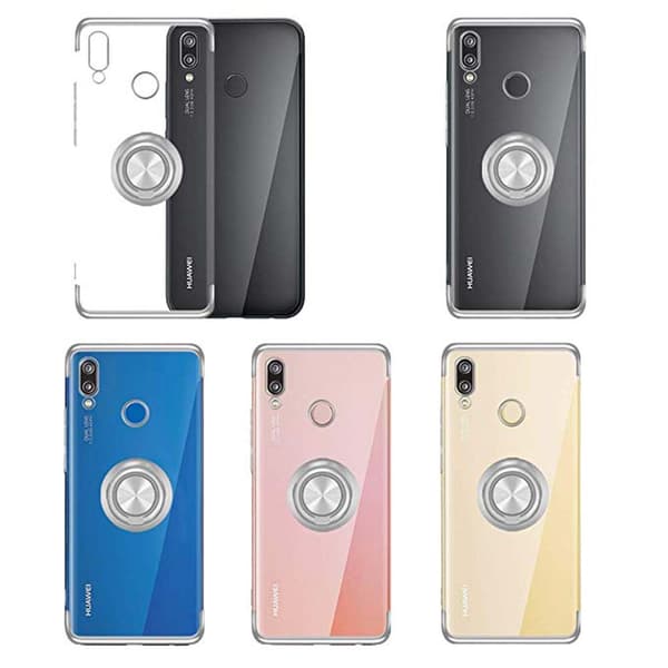 Exklusivt Silikonskal med Ringhållare - Huawei P Smart 2019