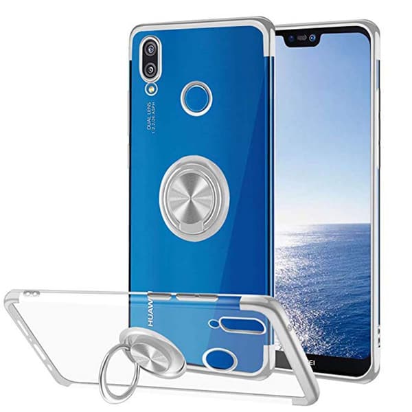 Exklusivt Silikonskal med Ringhållare - Huawei P Smart 2019