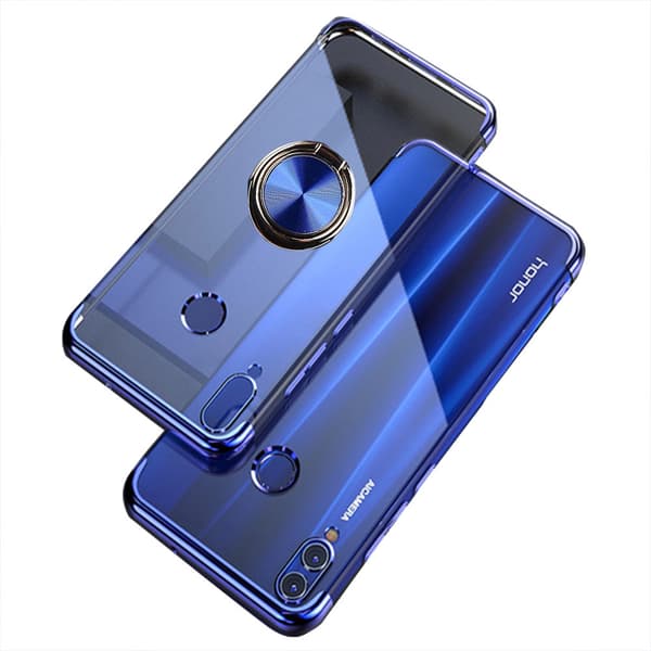 Exklusivt Silikonskal med Ringhållare - Huawei P Smart 2019