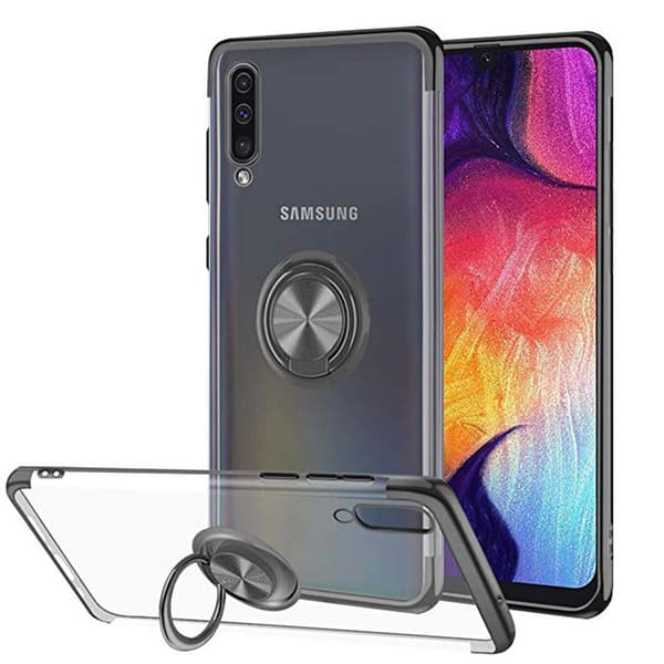 Elegant Silikonskal med Ringhållare Floveme - Samsung Galaxy A70