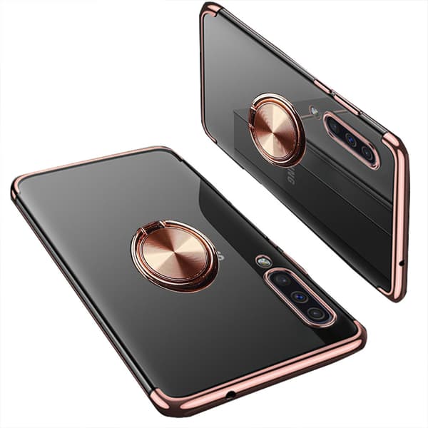 Elegant Silikonskal med Ringhållare Floveme - Samsung Galaxy A70
