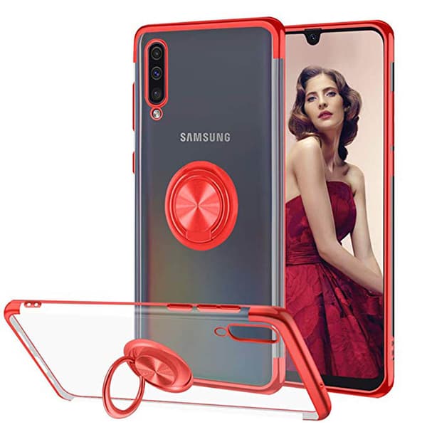 Elegant Silikonskal med Ringhållare Floveme - Samsung Galaxy A70
