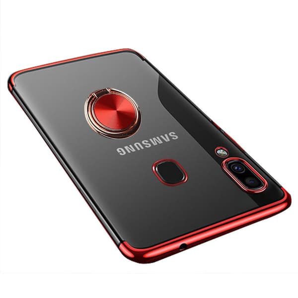 St�td�mpande Silikonskal med Ringh�llare - Samsung Galaxy A20E