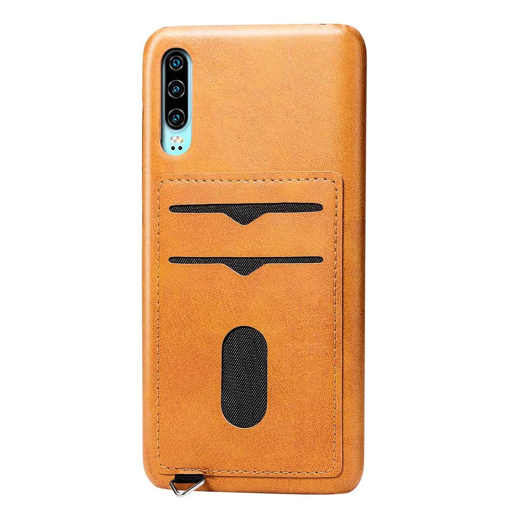 Huawei P30 - Elegant Smidigt Skal med Korthållare