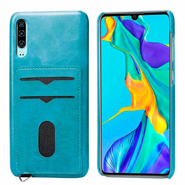 Huawei P30 - Genomtänkt Smart Skal med Kortfack