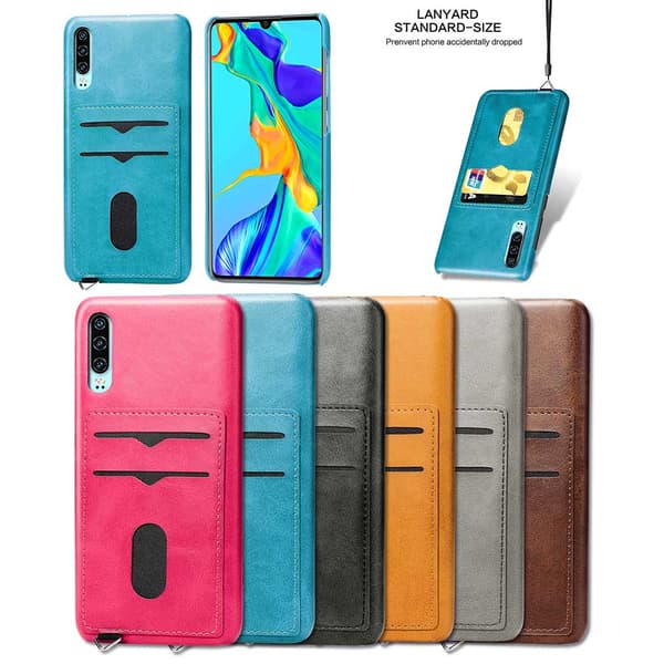 Huawei P30 - Genomtänkt Smart Skal med Kortfack