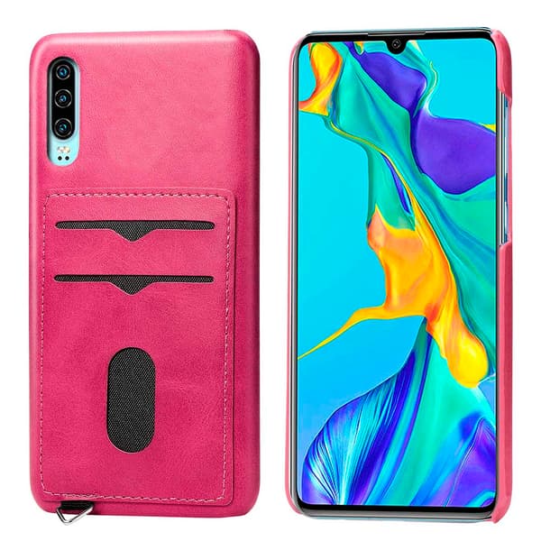 Huawei P30 - Genomtänkt Smart Skal med Kortfack