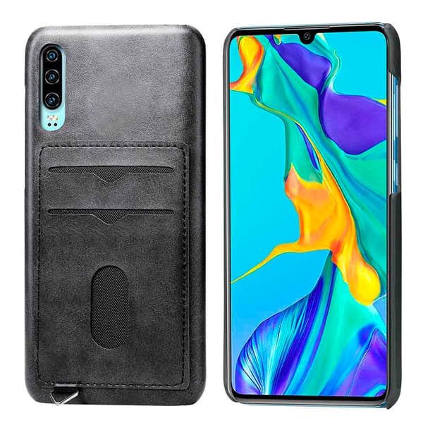Huawei P30 - Genomtänkt Smart Skal med Kortfack
