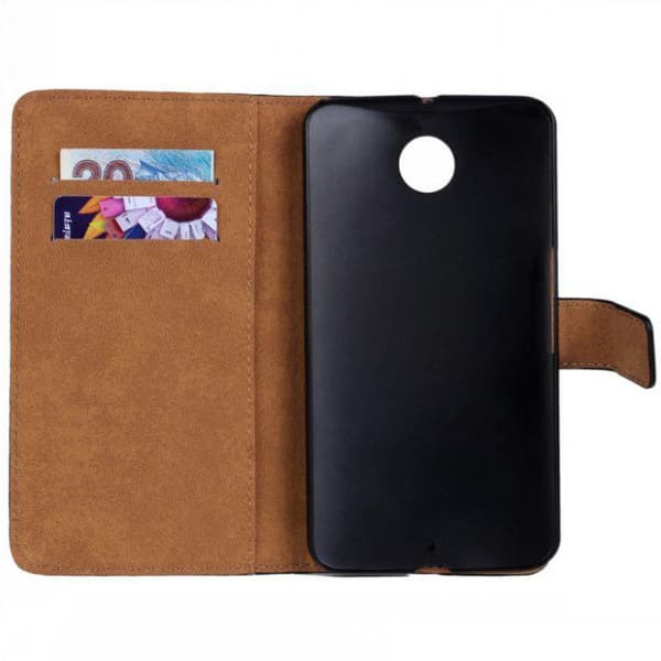 Plånboksfodral Äkta Skinn Google Nexus 6