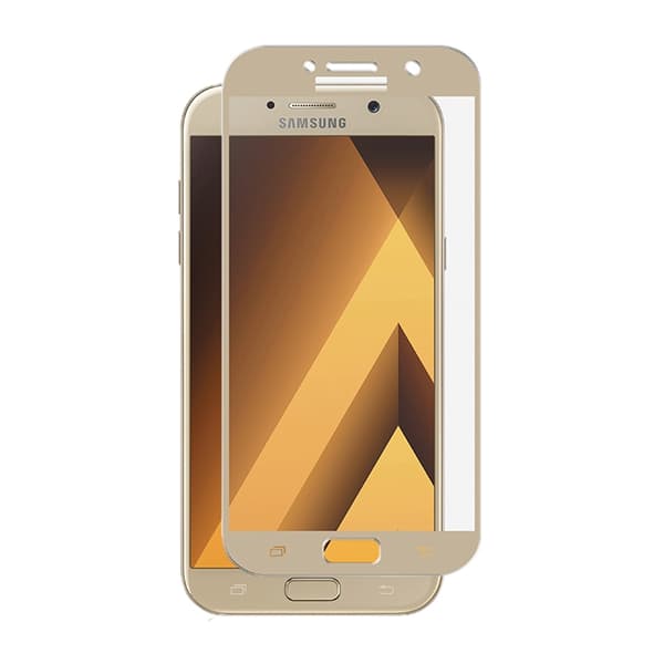 Samsung Galaxy S7 Skärmskydd Kolfiber  Härdat Glas (Guld)