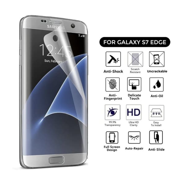 Heltäckande Galaxy S7 Edge Skärmskydd Nanoedge