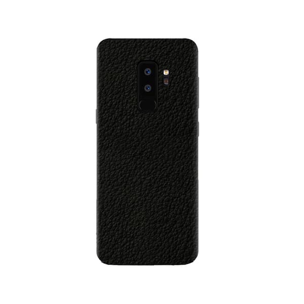 Galaxy S9 plus læder læder beskyttende plast hudpakning tilbage