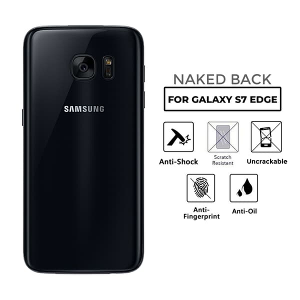 Samsung Galaxy S7 Edge Genomskinlig Skin Skyddsplast Baksida