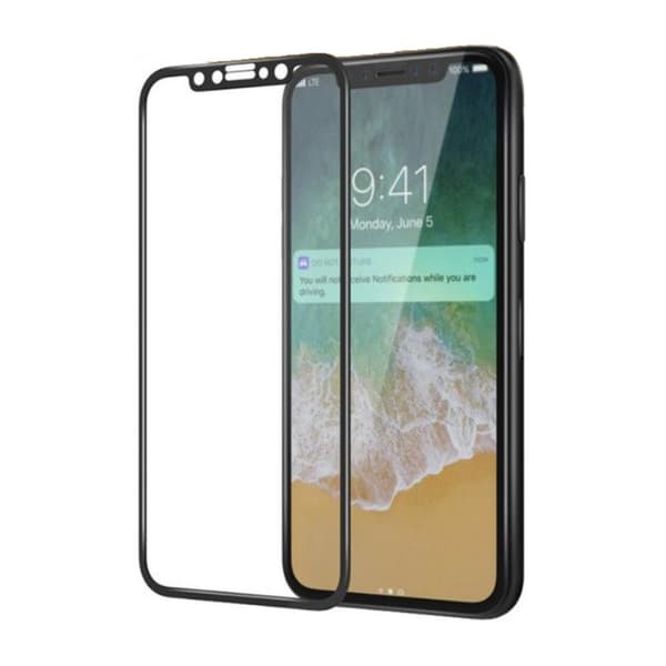 iPhone XS HD -näytönsuoja karkaistu lasimusta