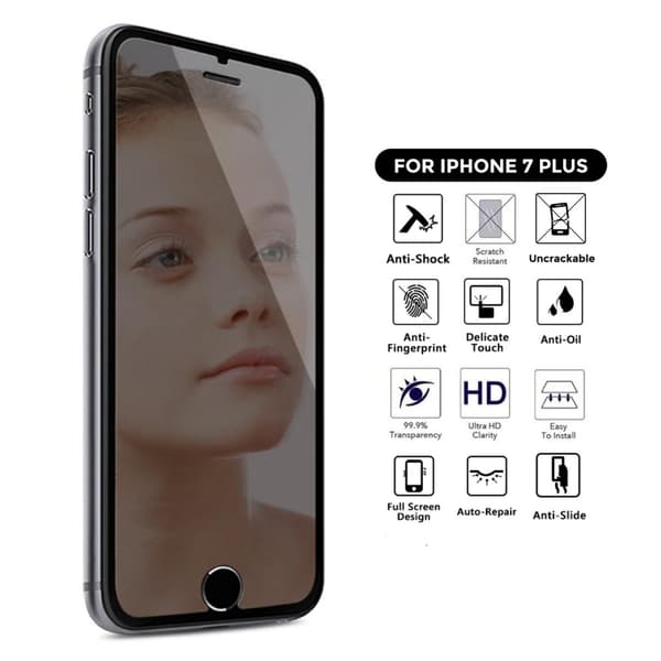 iPhone 7 plus omfattende spejlspejl HD-skærmbeskytter