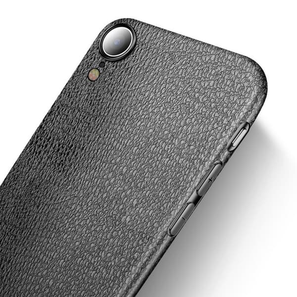 iPhone X Mobile Shell Black Leather Leather