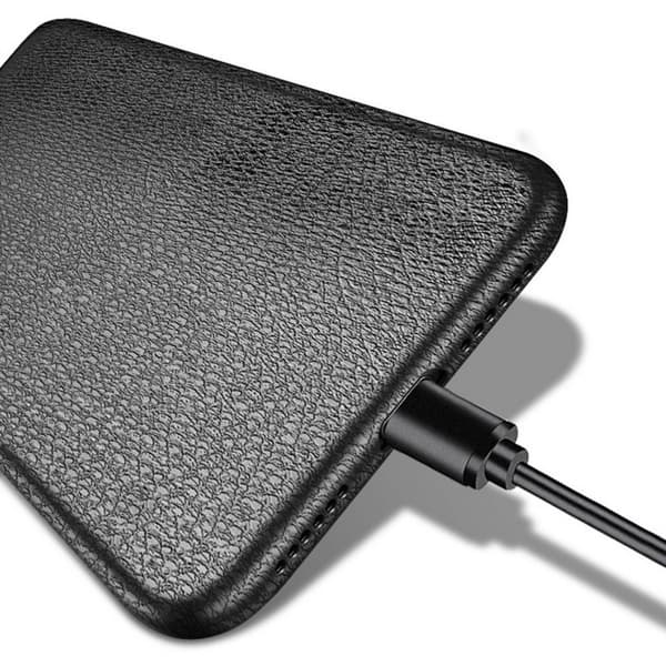 iPhone X Mobile Shell Black Leather Leather