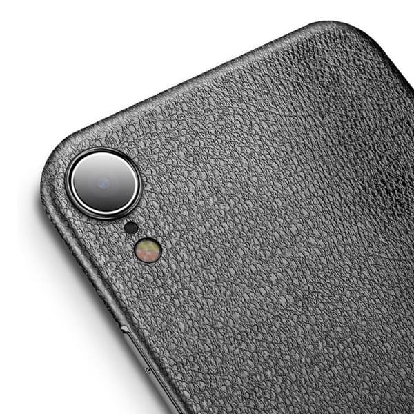 iPhone X Mobile Shell Black Leather Leather