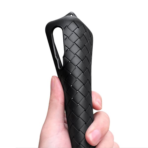 Huawei P20 Mobilskal Flätat Svart Läder Skinn
