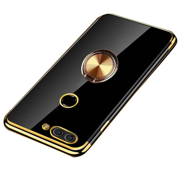 Huawei P Smart 2018 - Effektfullt Silikonskal med Ringhållare