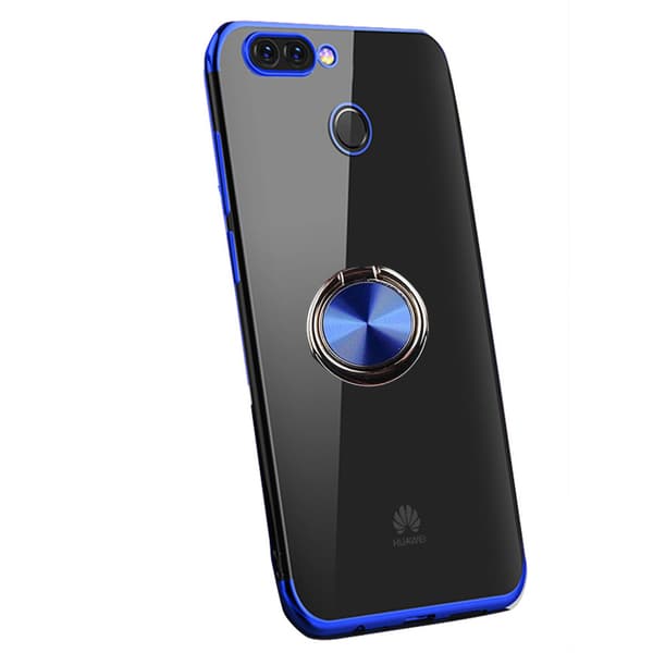 Huawei P Smart 2018 - Effektfullt Silikonskal med Ringhållare