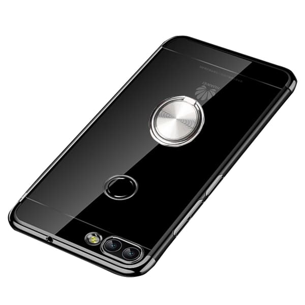 Huawei P Smart 2018 - Effektfullt Silikonskal med Ringhållare