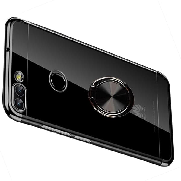 Huawei P Smart 2018 - Effektfullt Silikonskal med Ringhållare