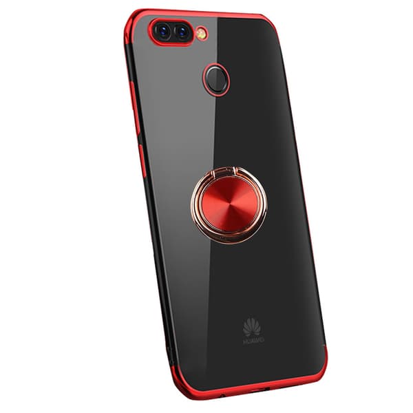 Huawei P Smart 2018 - Effektfullt Silikonskal med Ringhållare