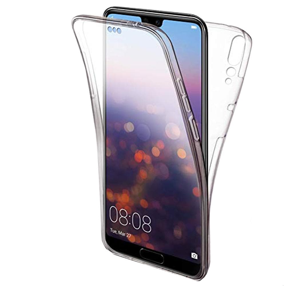TPU Mobil-Skal för Huawei P20 Silikon 360 Graders Skydd Mobilskal Transparent