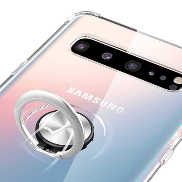 Samsung S10 Plus iskunkestävä kansi sormustelineellä Fresh