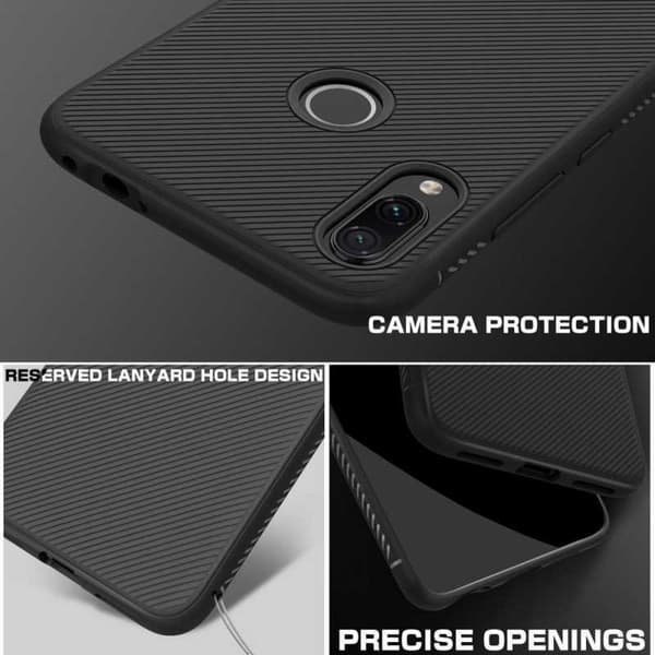 Xiaomi Redmi Note 7 Stöttåligt Skal FullCarbon V3