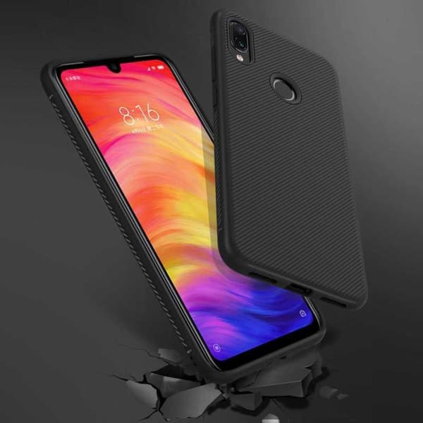 Xiaomi Redmi Note 7 Stöttåligt Skal FullCarbon V3