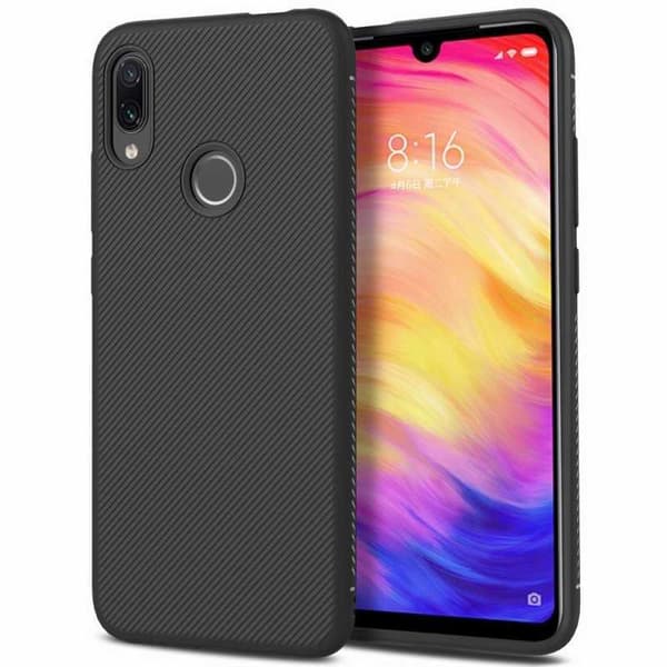 Xiaomi Redmi Note 7 Stöttåligt Skal FullCarbon V3
