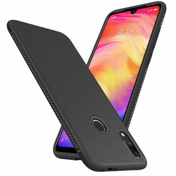 Xiaomi Redmi Note 7 Stöttåligt Skal FullCarbon V3