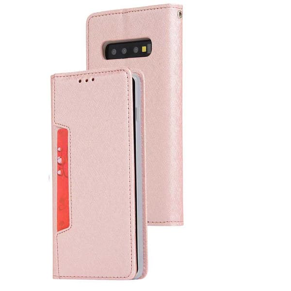 Samsung Galaxy S10 Plus - Elegant Floveme Plånboksfodral Roséguld
