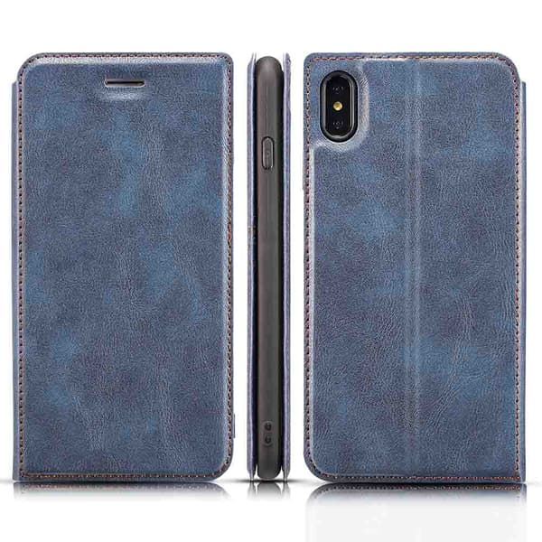Robust Slittåligt Plånboksfodral - iPhone XR Blå Blå