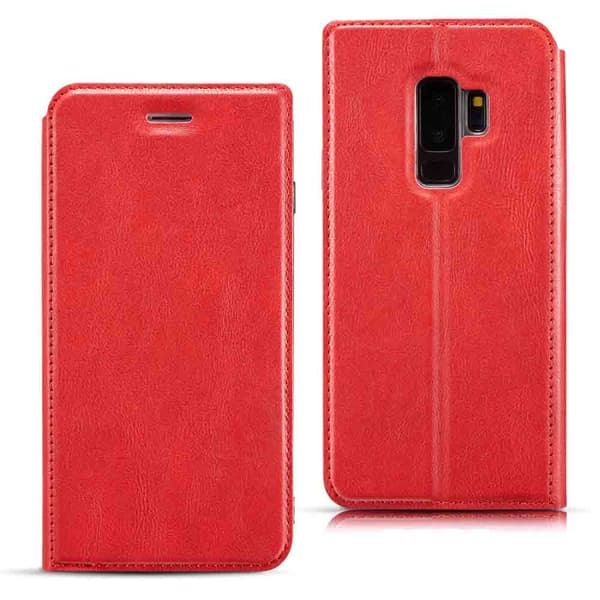 Kraftfullt Smart Plånboksfodral - Samsung Galaxy S9 Röd Röd