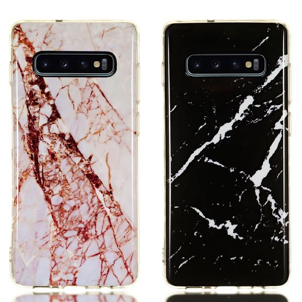 Samsung Galaxy S10 Plus - Skal / Skydd / Marmor Black