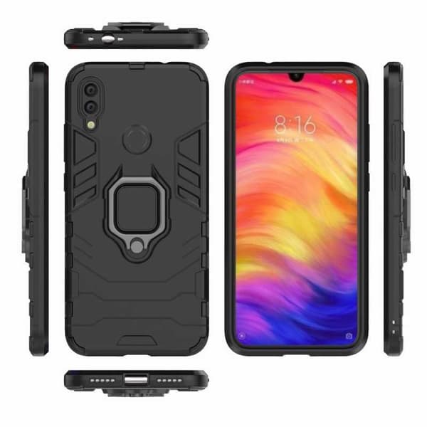 Xiaomi Redmi Note 7 Stöttåligt Skal med Ringhållare ThinArmor