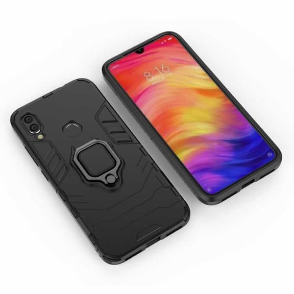 Xiaomi Redmi Note 7 Stöttåligt Skal med Ringhållare ThinArmor