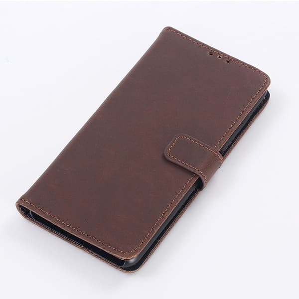 Crazy Horse Wallet Case for Samsung Galaxy Note 10 - Coffee