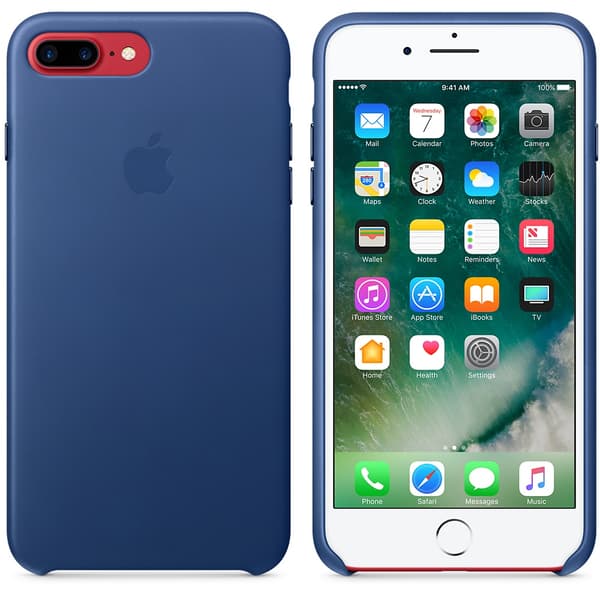 Apple Original Läderskal För iPhone 7 Plus / 8 Plus - Safirblå