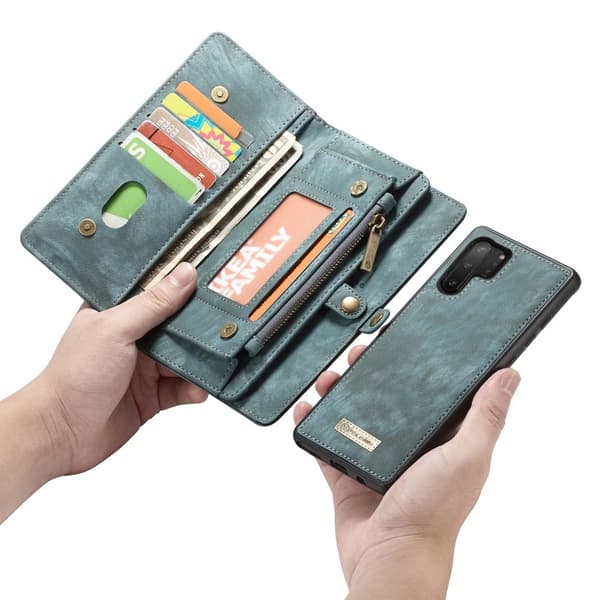 CASEME Samsung Galaxy Note 10 Plus Retro Plånboksfodral - Blå
