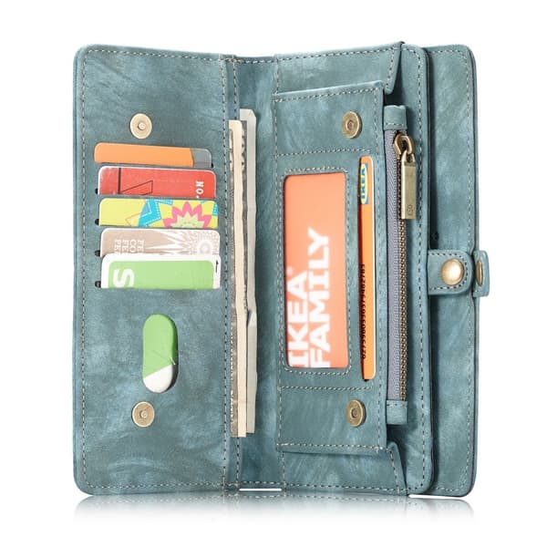 CASEME Samsung Galaxy Note 10 Plus Retro Plånboksfodral - Blå